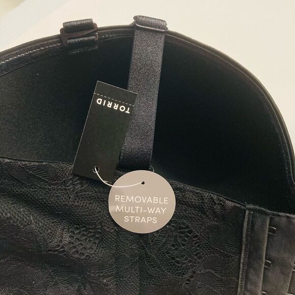 Torrid Bombshell Everyday Strapless lightly Lined Bra Black Plus Size 42G NEW - Picture 7 of 10